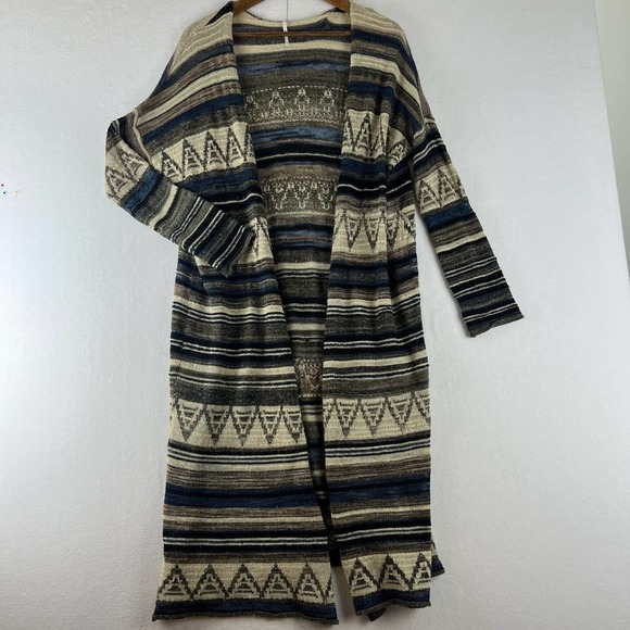 Free People Sweaters - Free People Brown & Beige Lightweight Cardigan Sz M